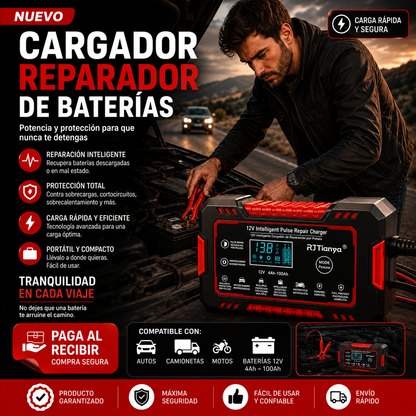 VOLTIX PRO 12V™-CARGADOR REPARADOR INTELIGENTE DE BATERIAS